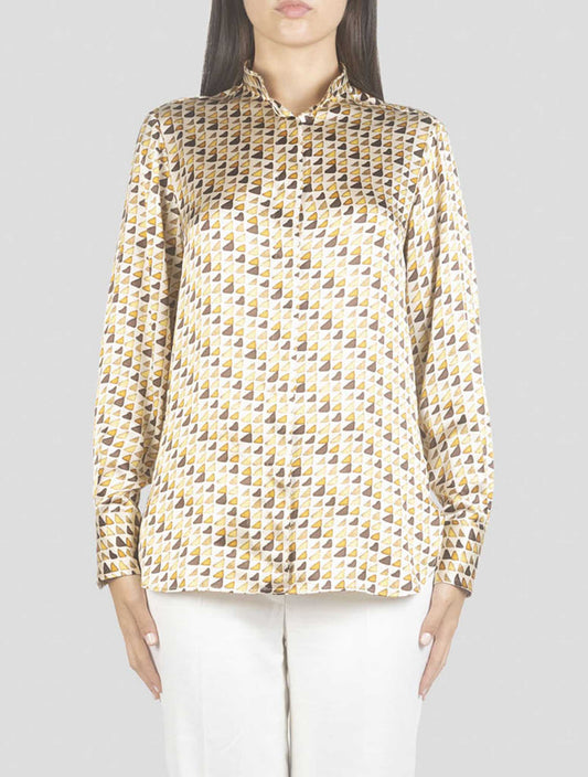 Kiton Multicolor Silk Shirt