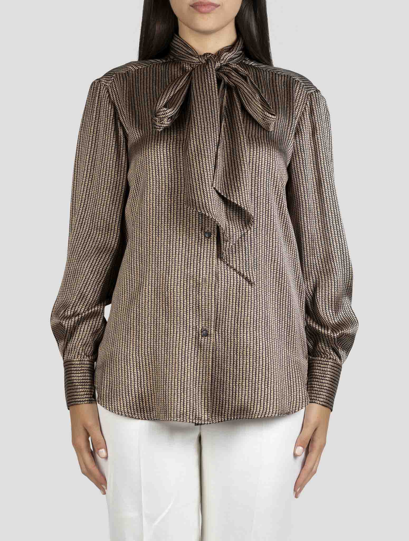 Kiton Brown Silk Shirt