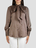Kiton Brown Silk Shirt