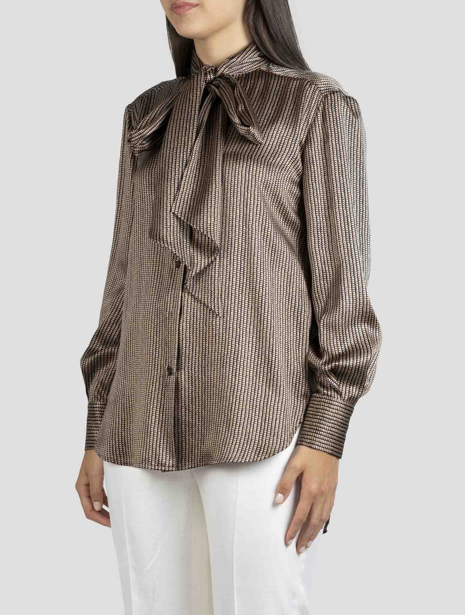 Kiton Brown Silk Shirt