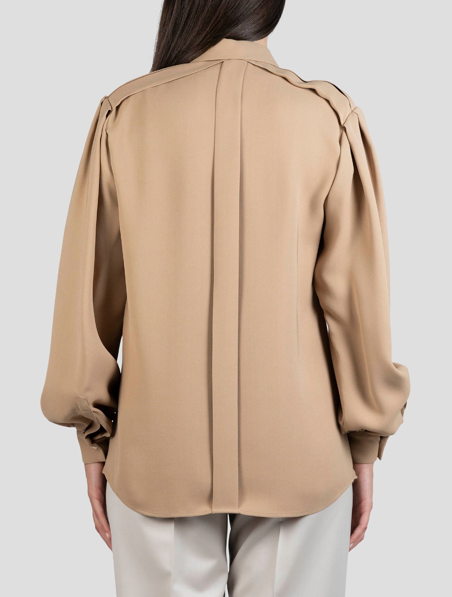 Kiton Brown Silk Shirt