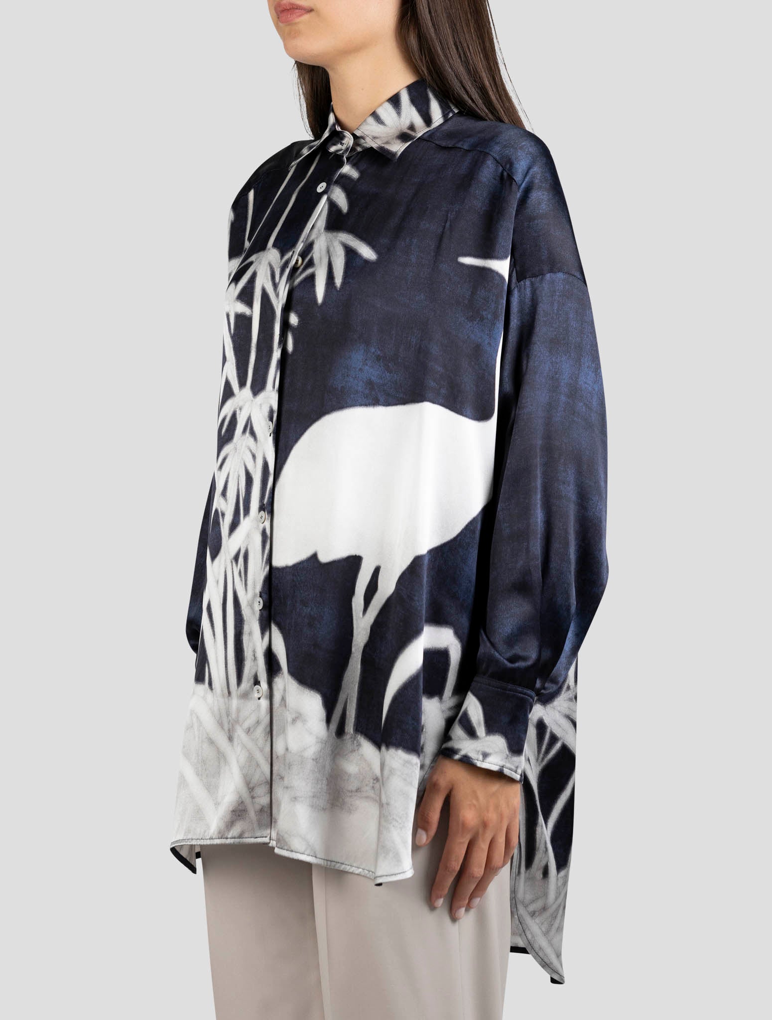 Kiton Blue Gray Silk Dress