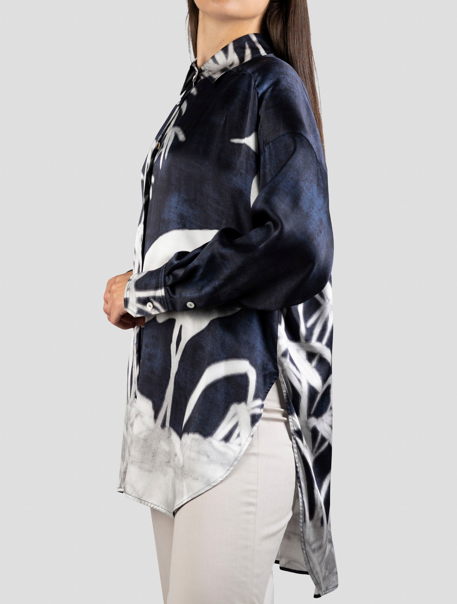 Kiton Blue Gray Silk Dress