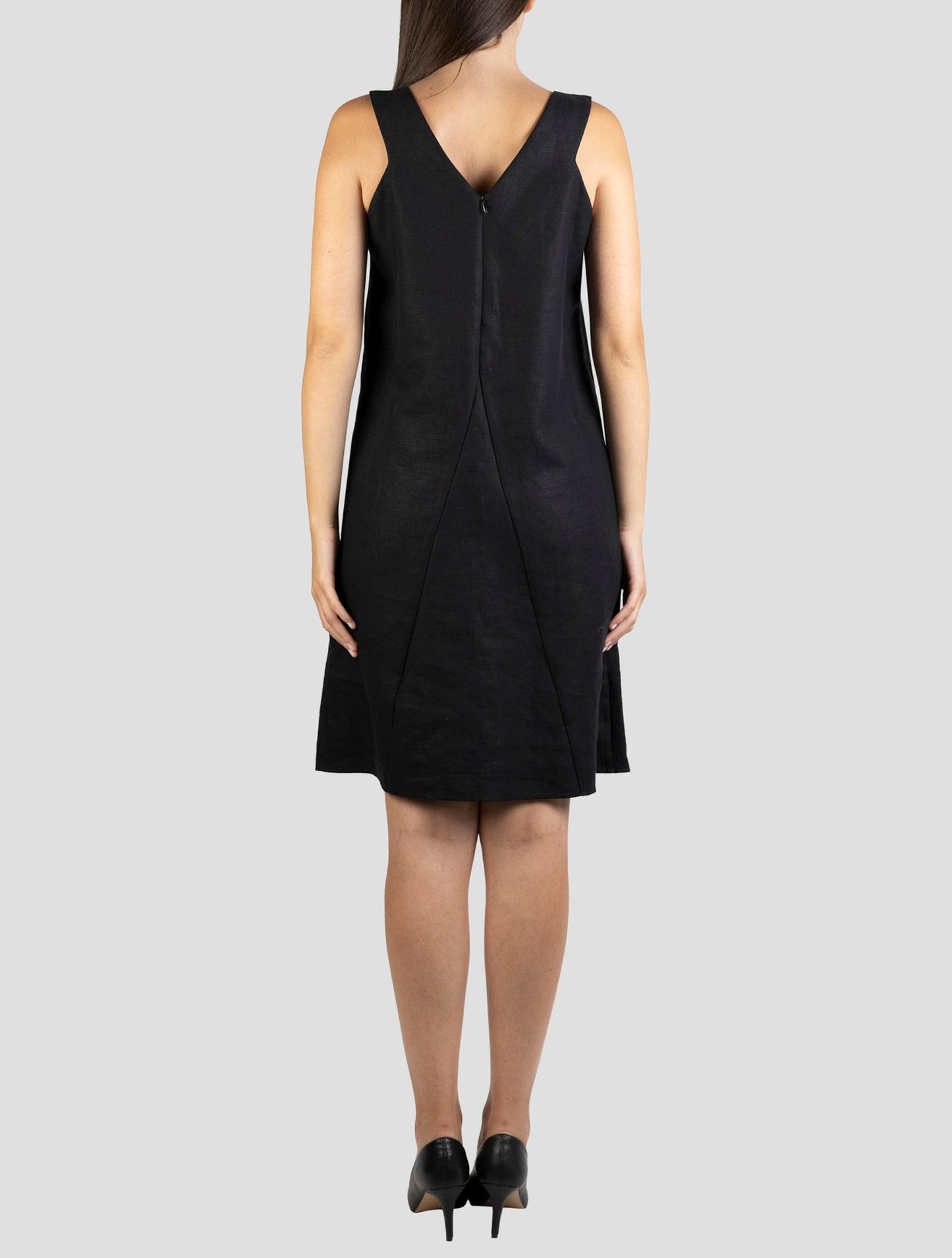 Kiton Black Linen Dress
