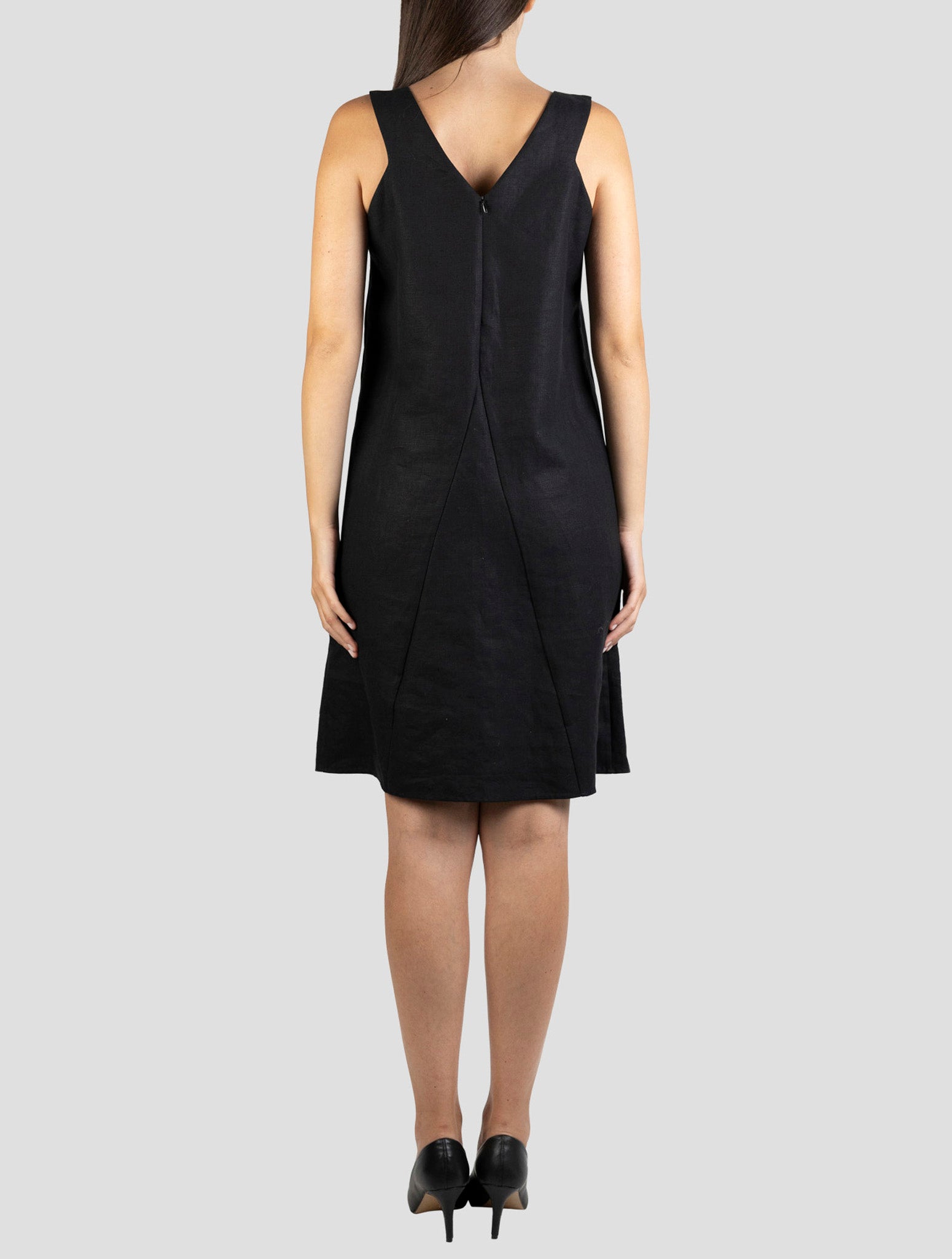 Kiton Black Linen Dress