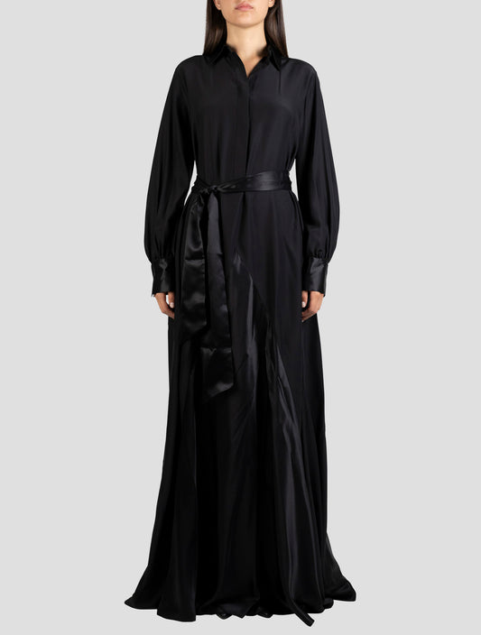 Kiton Black Silk Dress