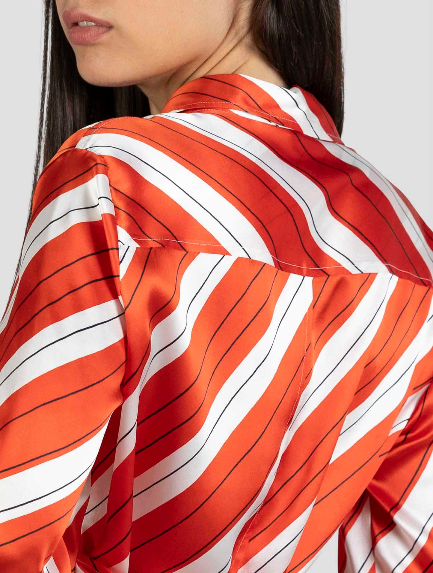 Kiton White Red Silk Dress