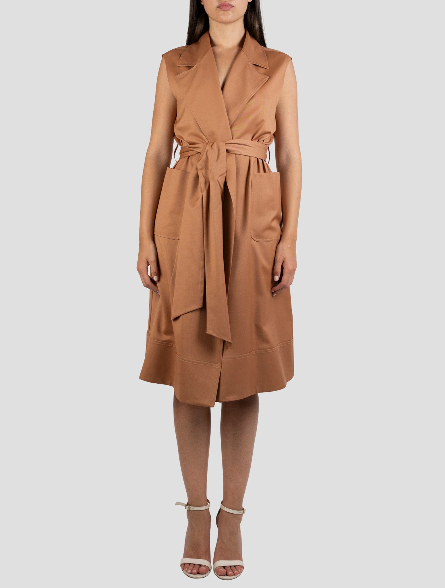 Kiton Brown Wool Dress