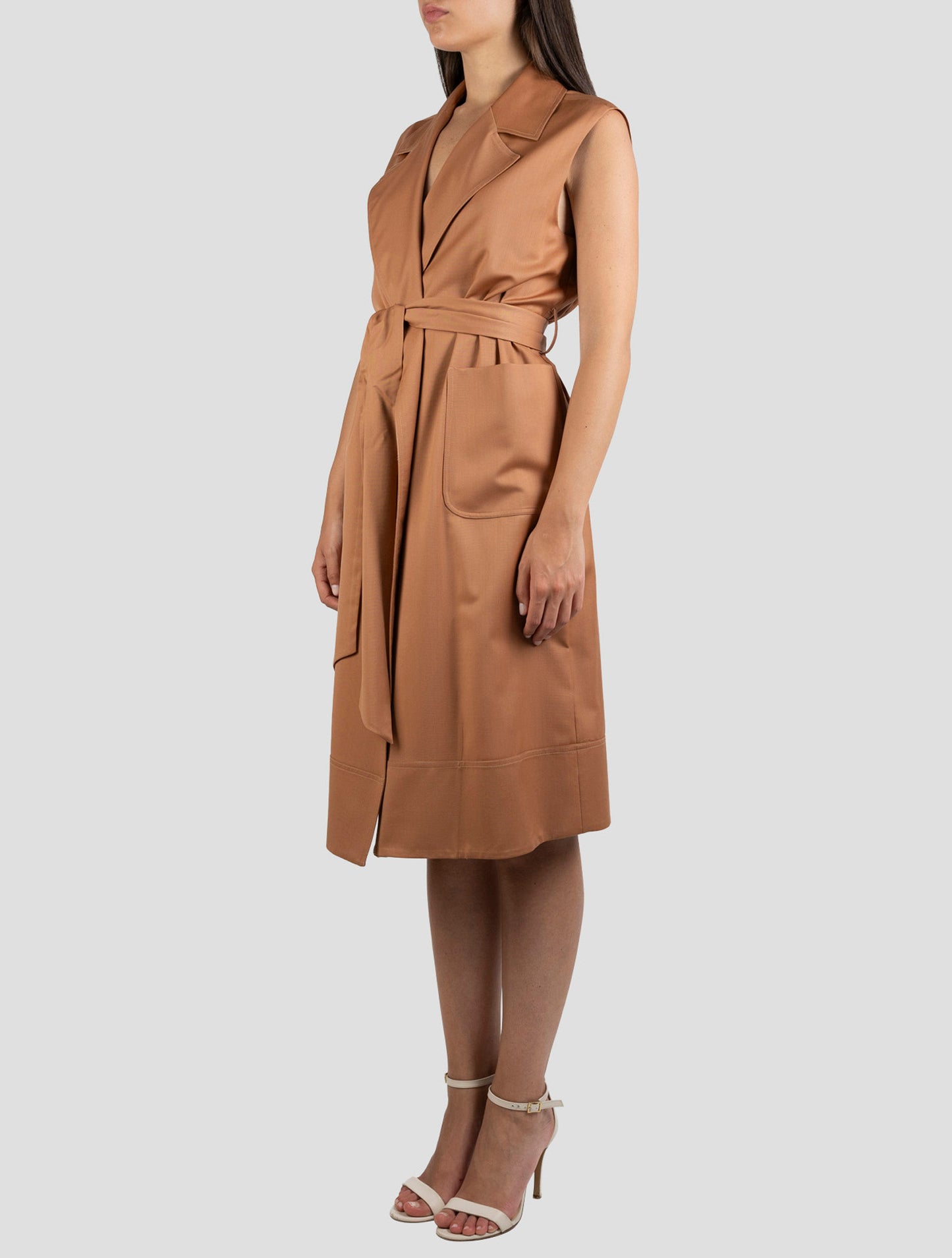 Kiton Brown Wool Dress