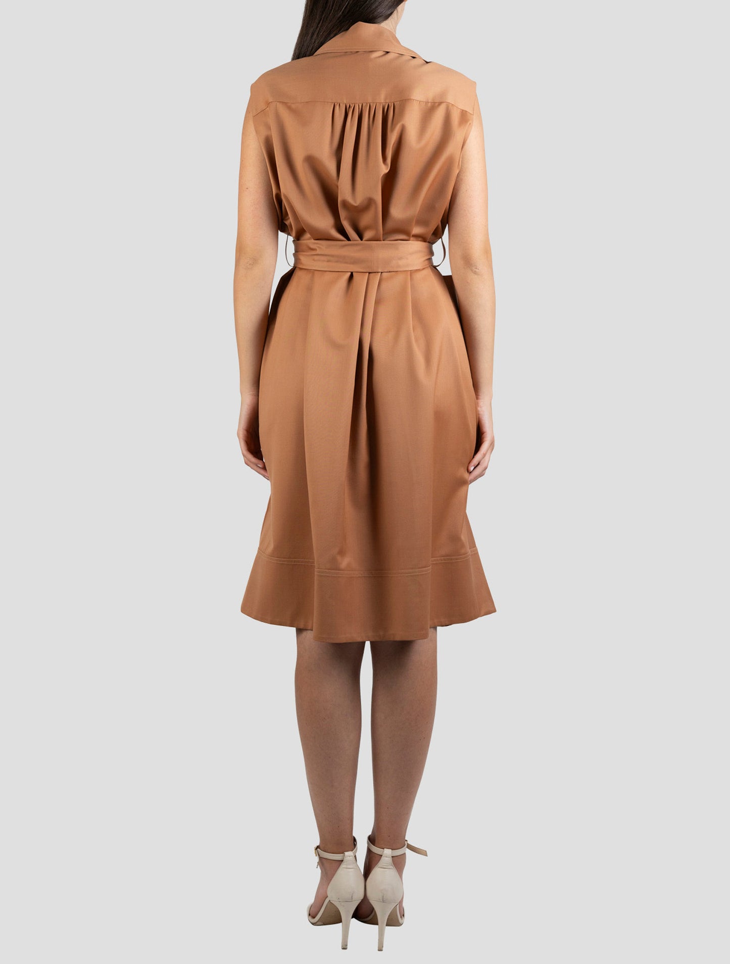Kiton Brown Wool Dress