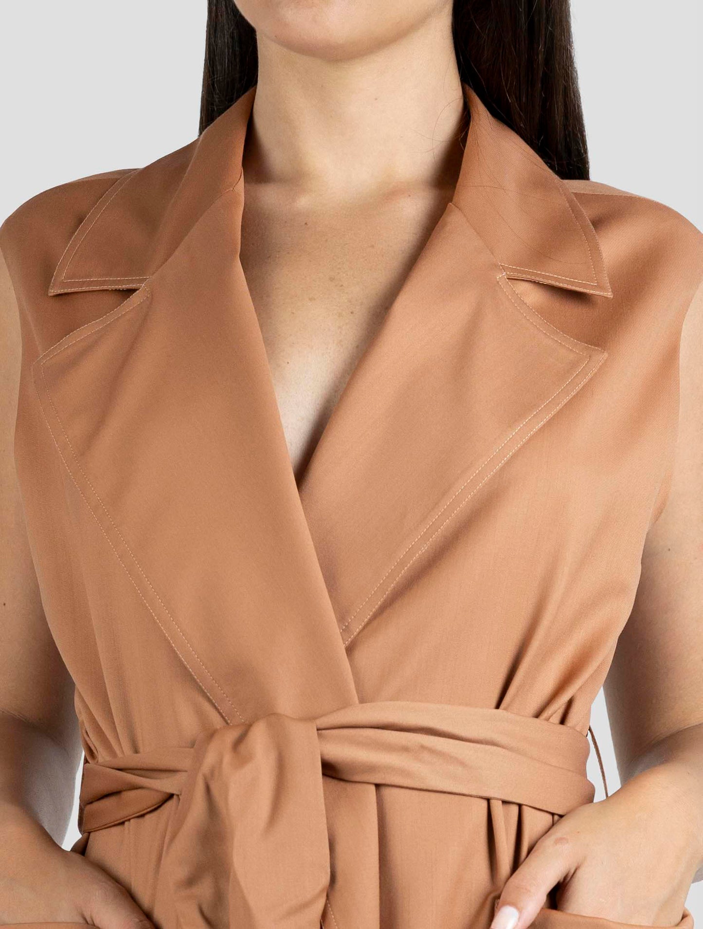 Kiton Brown Wool Dress