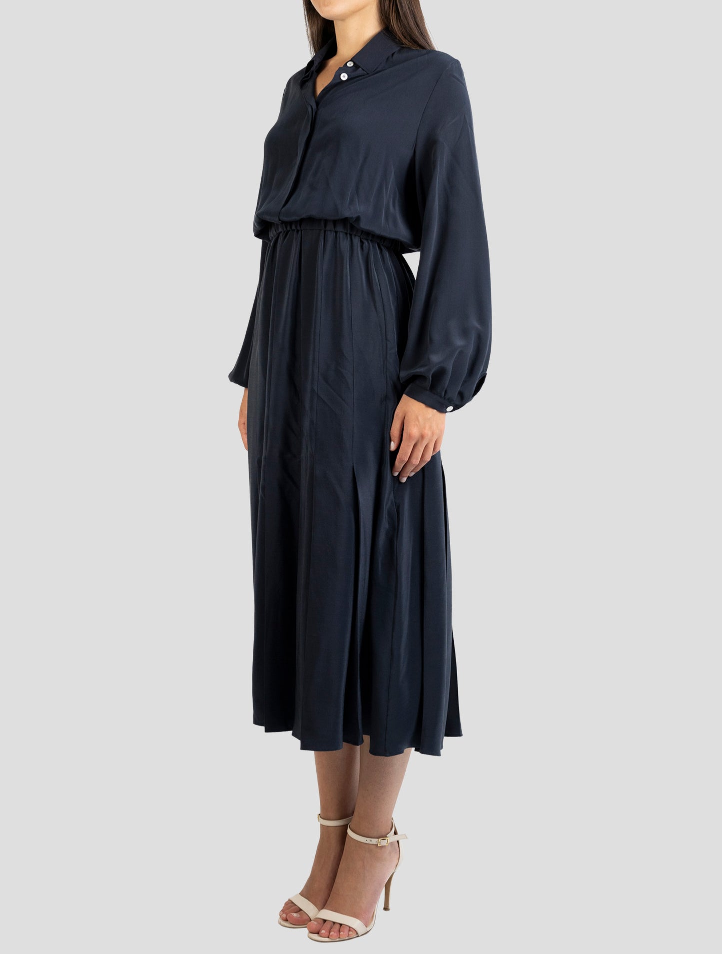 Kiton Blue Silk Dress