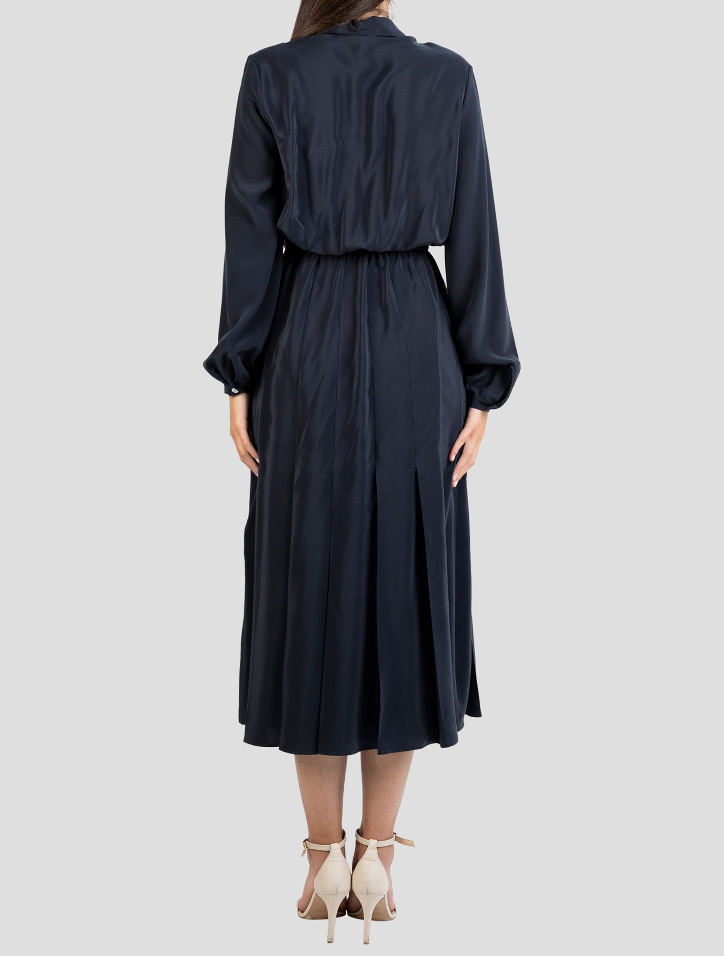 Kiton Blue Silk Dress