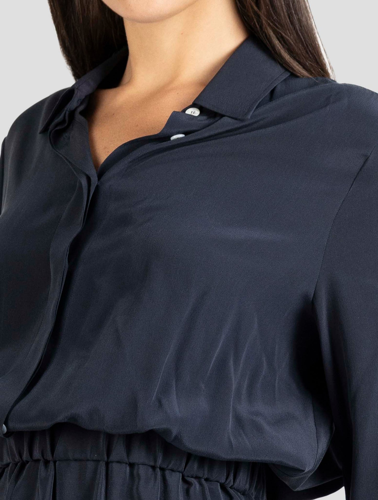 Kiton Blue Silk Dress