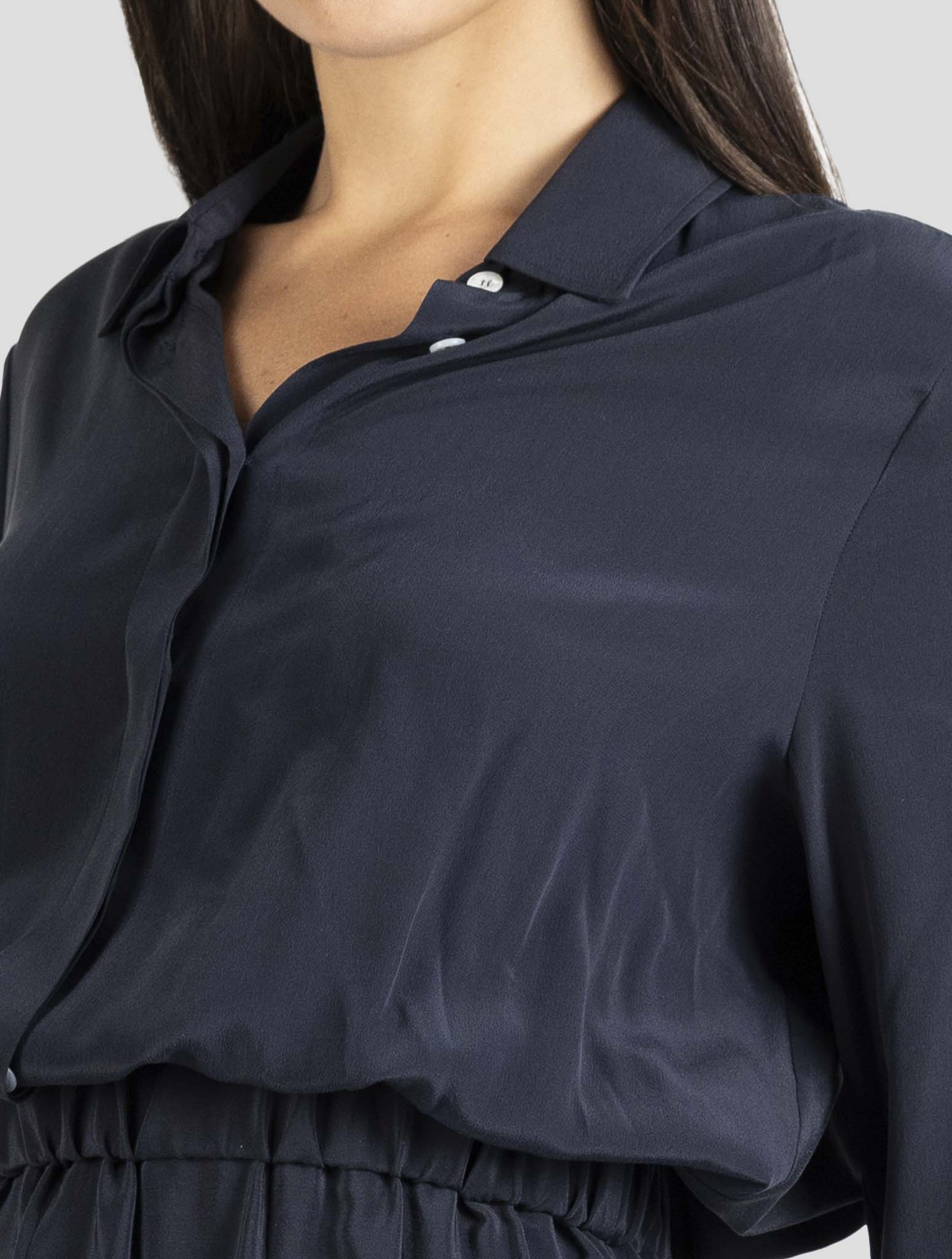Kiton Blue Silk Dress