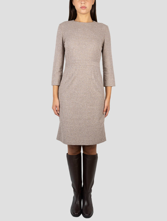 Kiton Brown Cotton Virgin Wool Pa Ea Dress