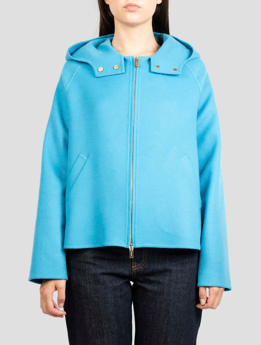 Kiton Light Blue Cashmere Coat