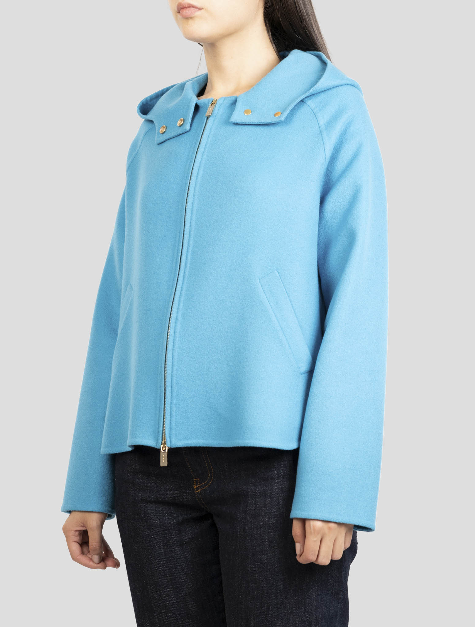 Kiton Light Blue Cashmere Coat