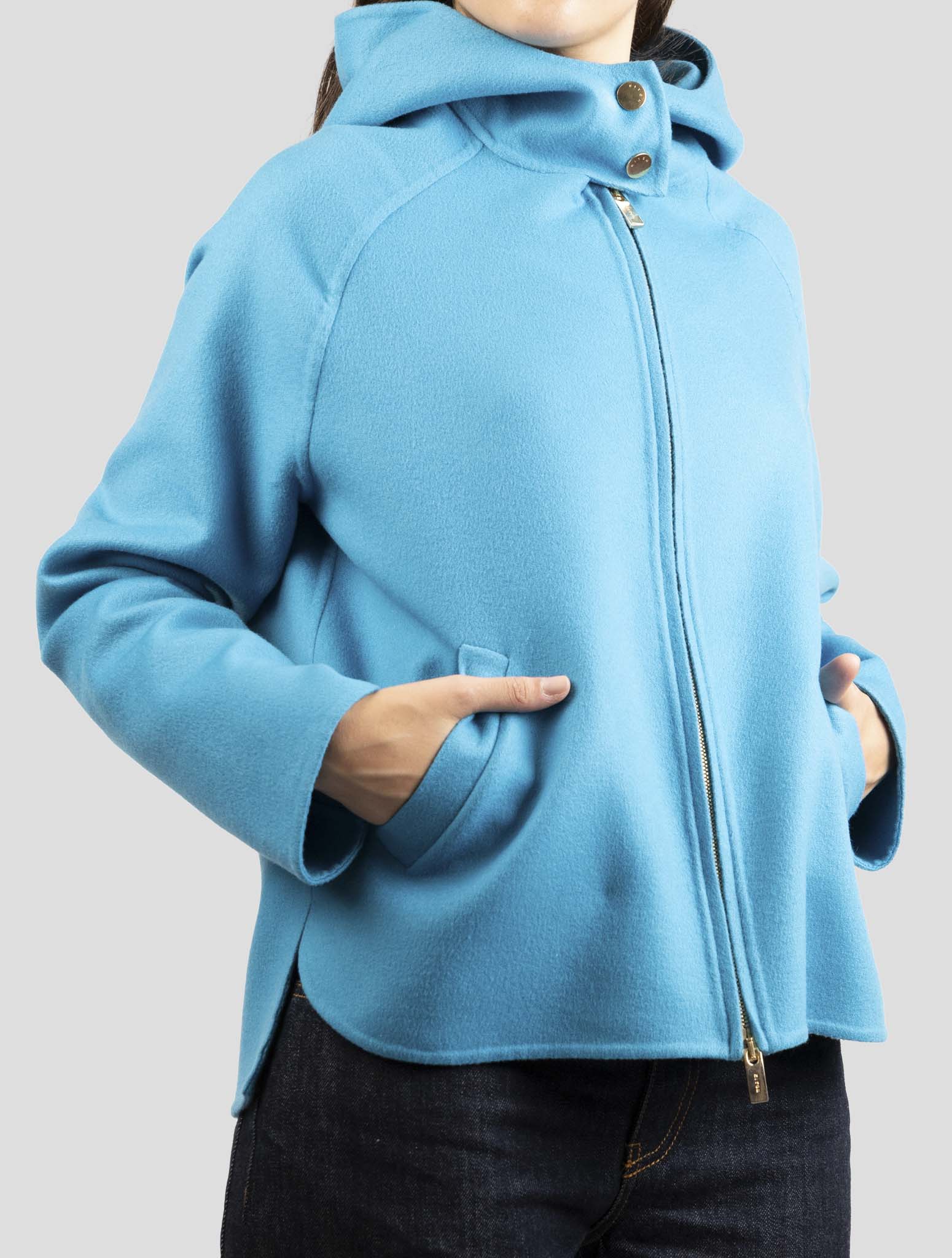 Kiton Light Blue Cashmere Coat