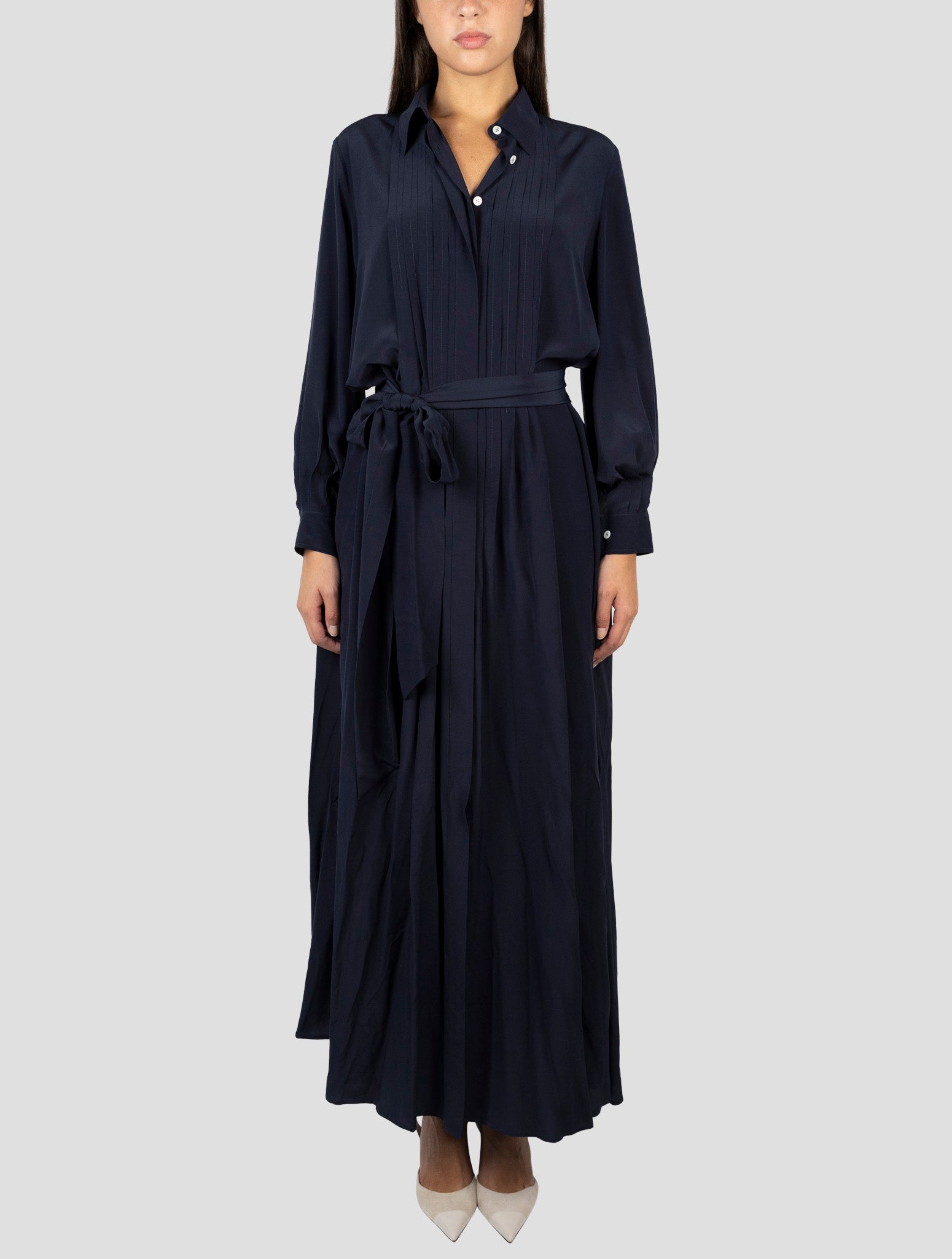 Kiton Blue Silk Dress