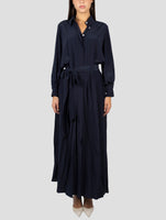 Kiton Blue Silk Dress