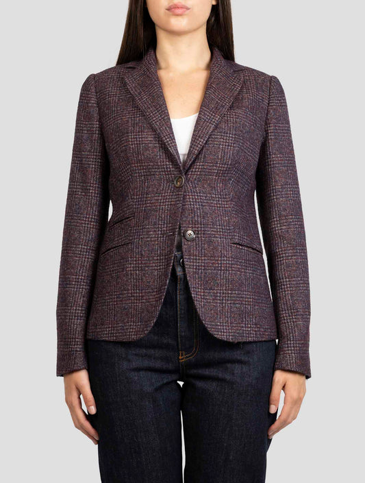 Kiton Multicolor Lama Cashmere Silk Pa Blazer