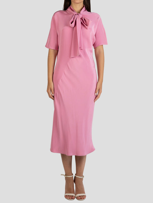 Kiton Pink Silk Ea Dress