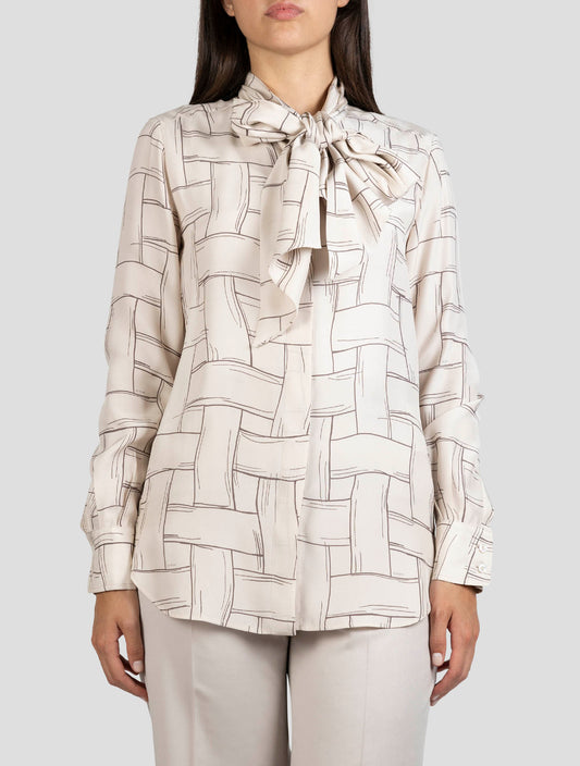 Kiton Beige Silk Shirt