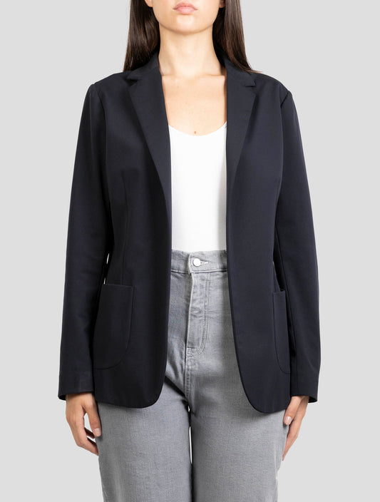 Kiton Blue Virgin Wool Blazer