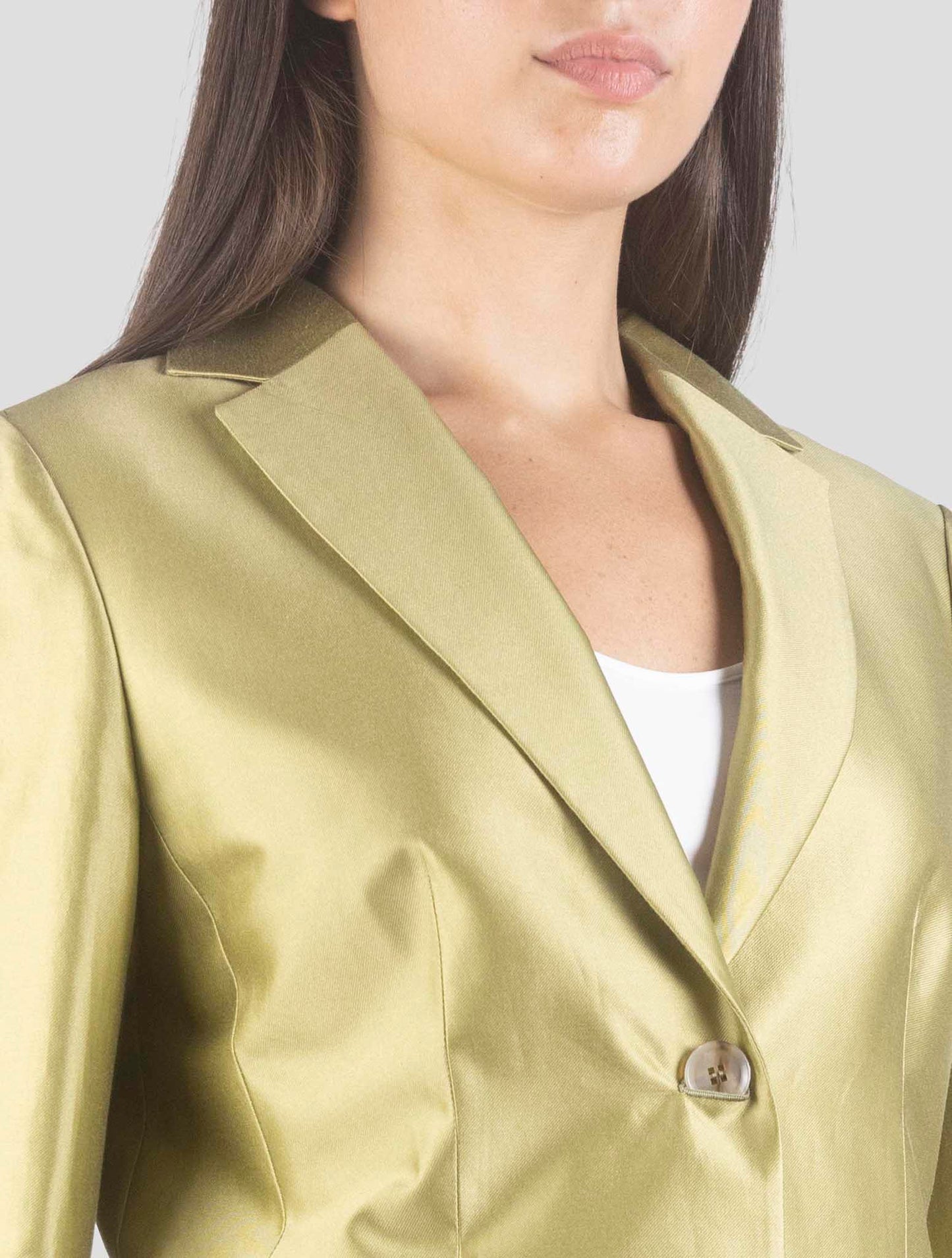 Kiton Green Cotton Silk Suit