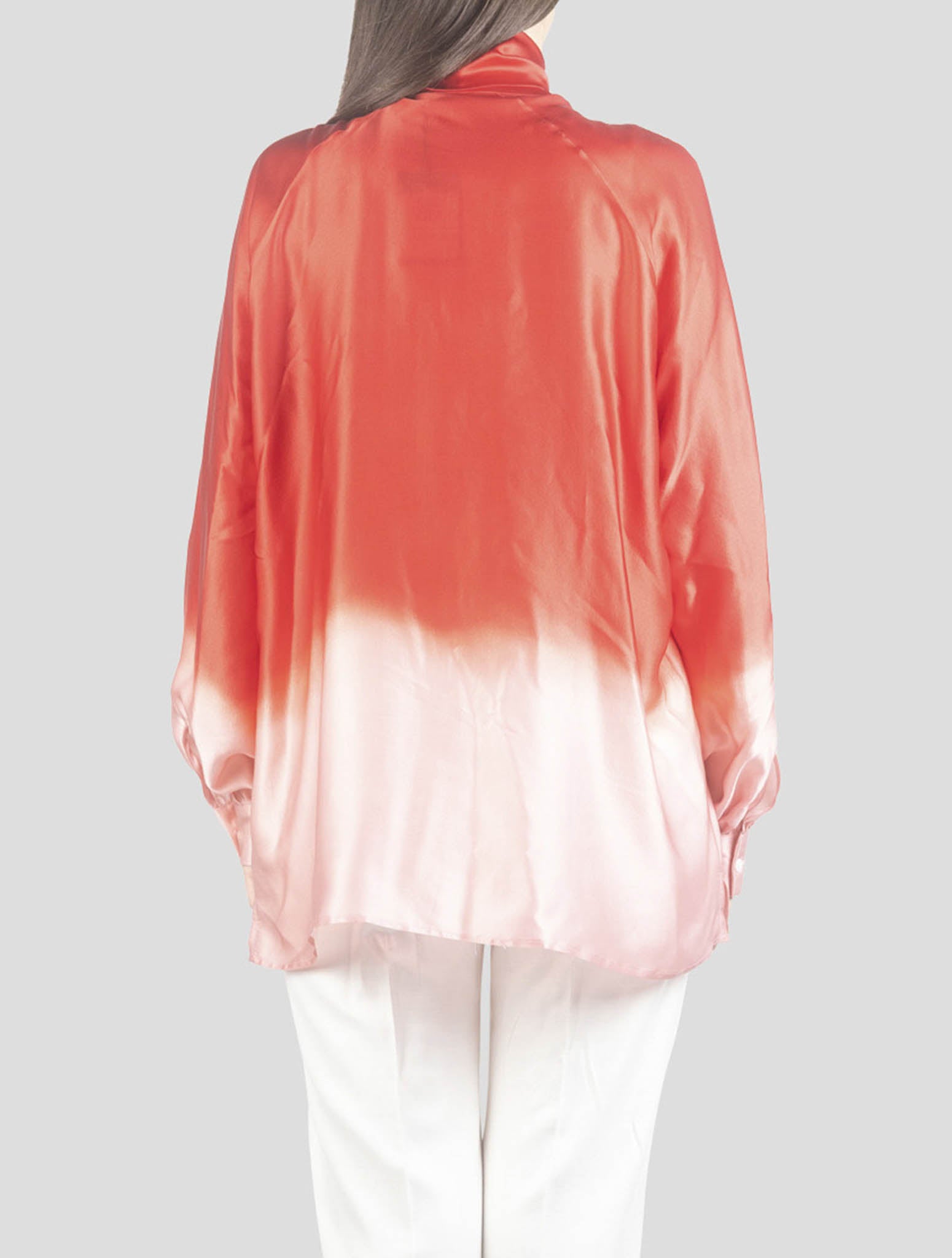 Kiton Red Pink Silk Shirt