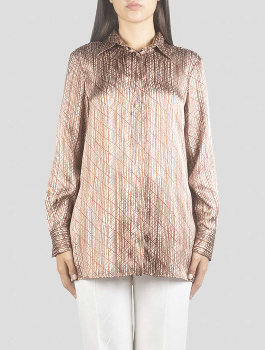 Kiton Multicolor Silk Shirt