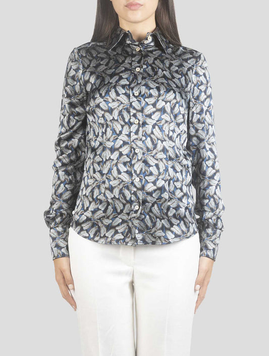 Kiton Multicolor Silk Shirt