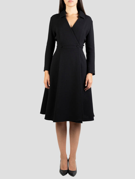 Kiton Black Wool Dress