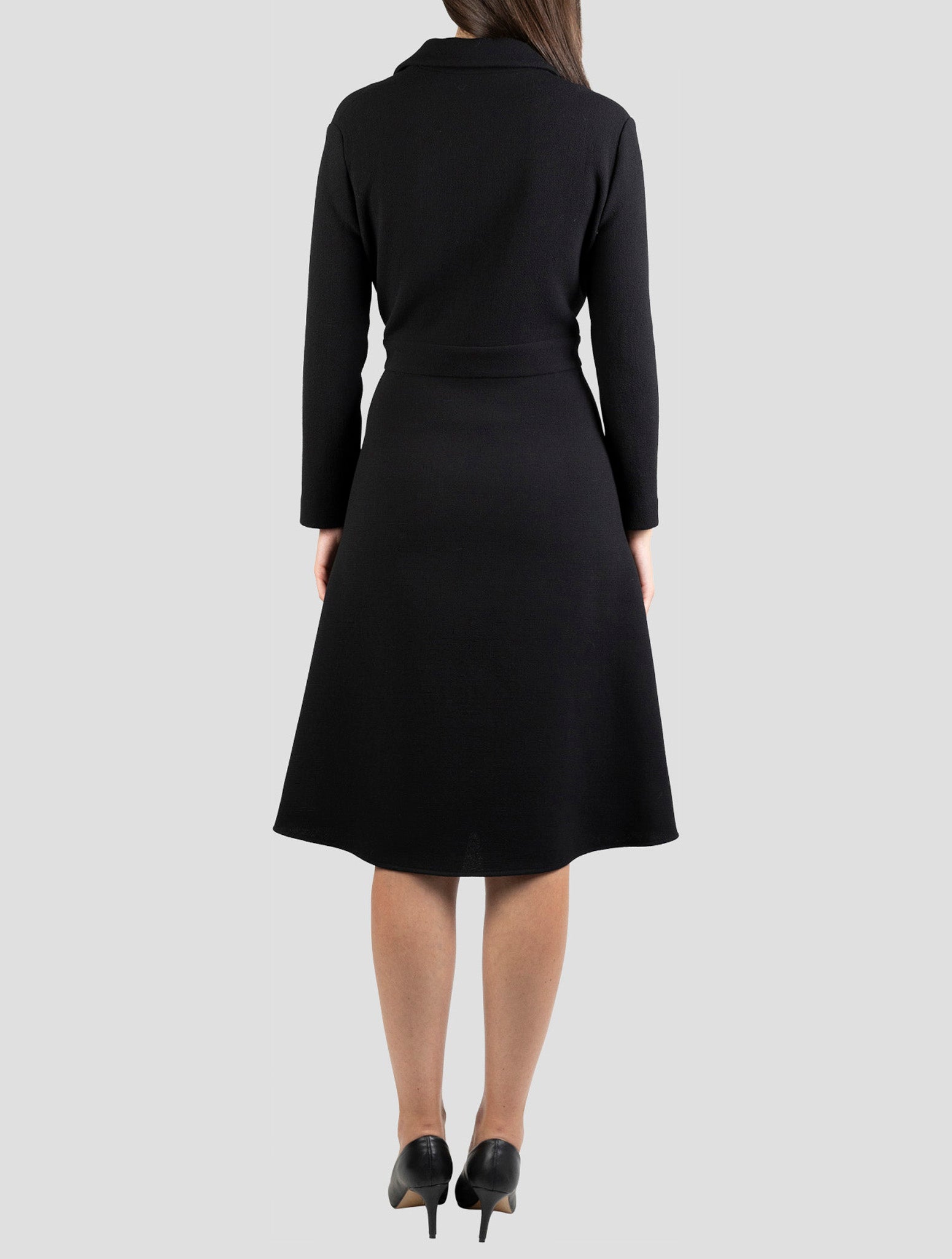 Kiton Black Wool Dress