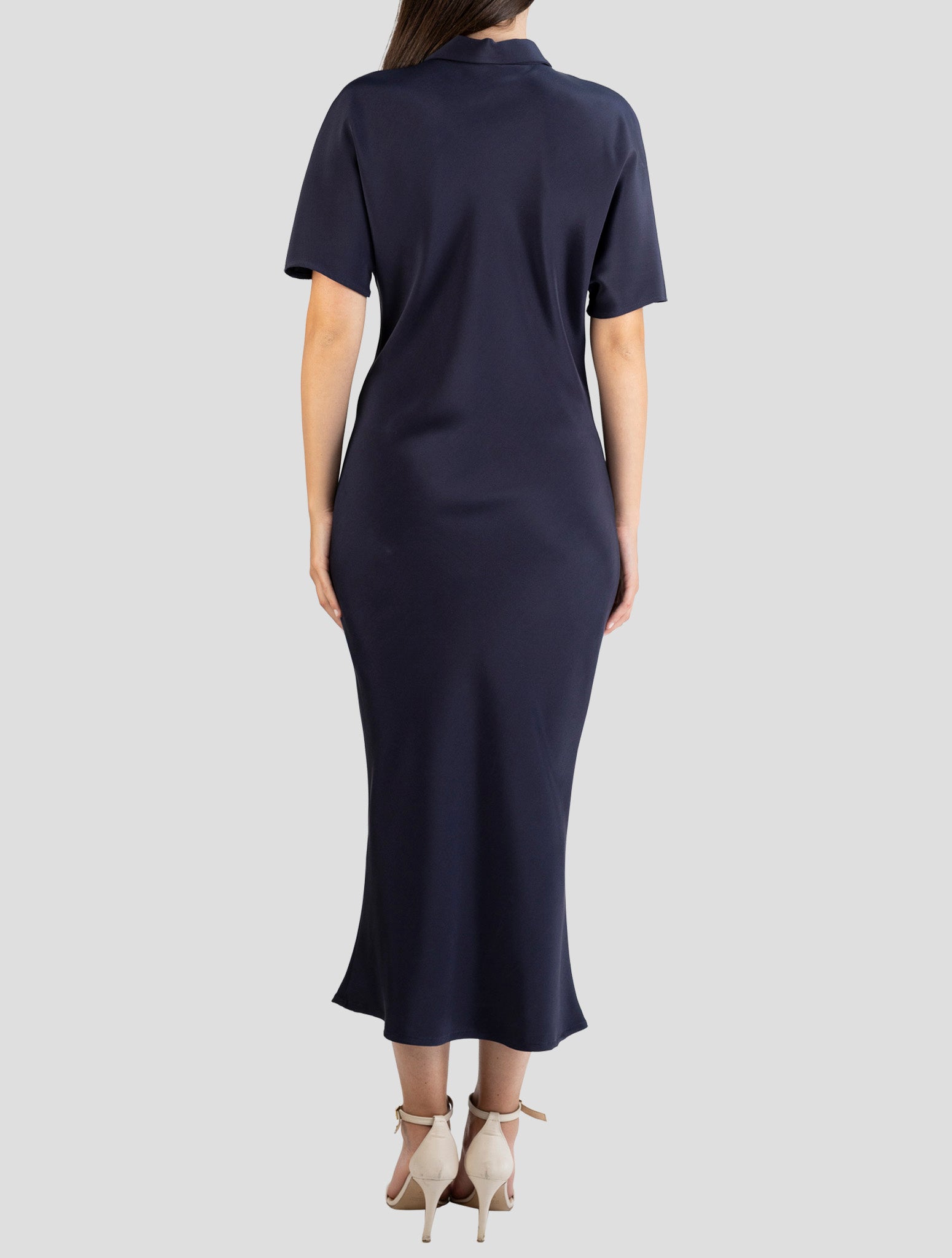 Kiton Blue Silk Ea Dress