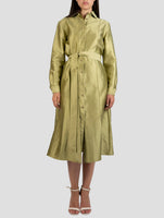 Kiton Green Cotton Silk Dress