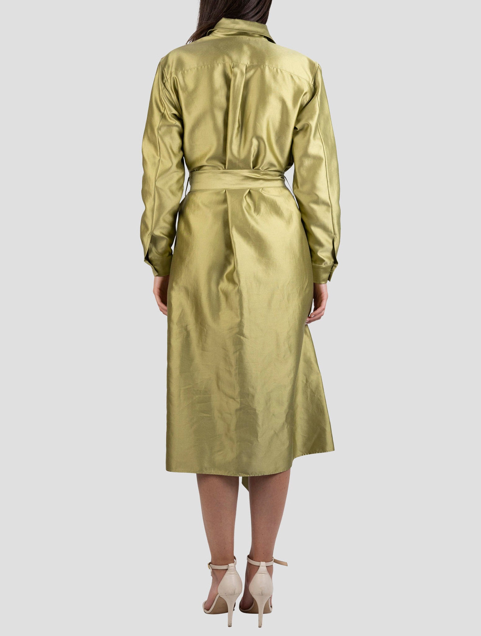 Kiton Green Cotton Silk Dress
