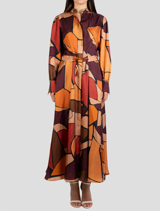 Kiton Multicolor Silk Dress