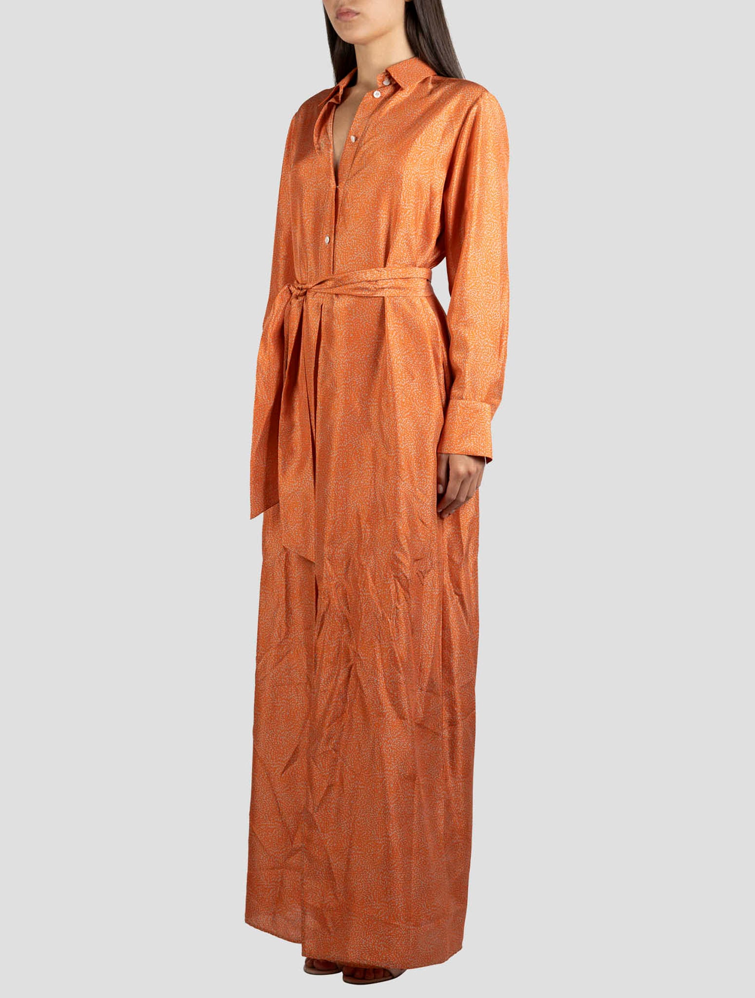 Kiton Orange Silk Dress