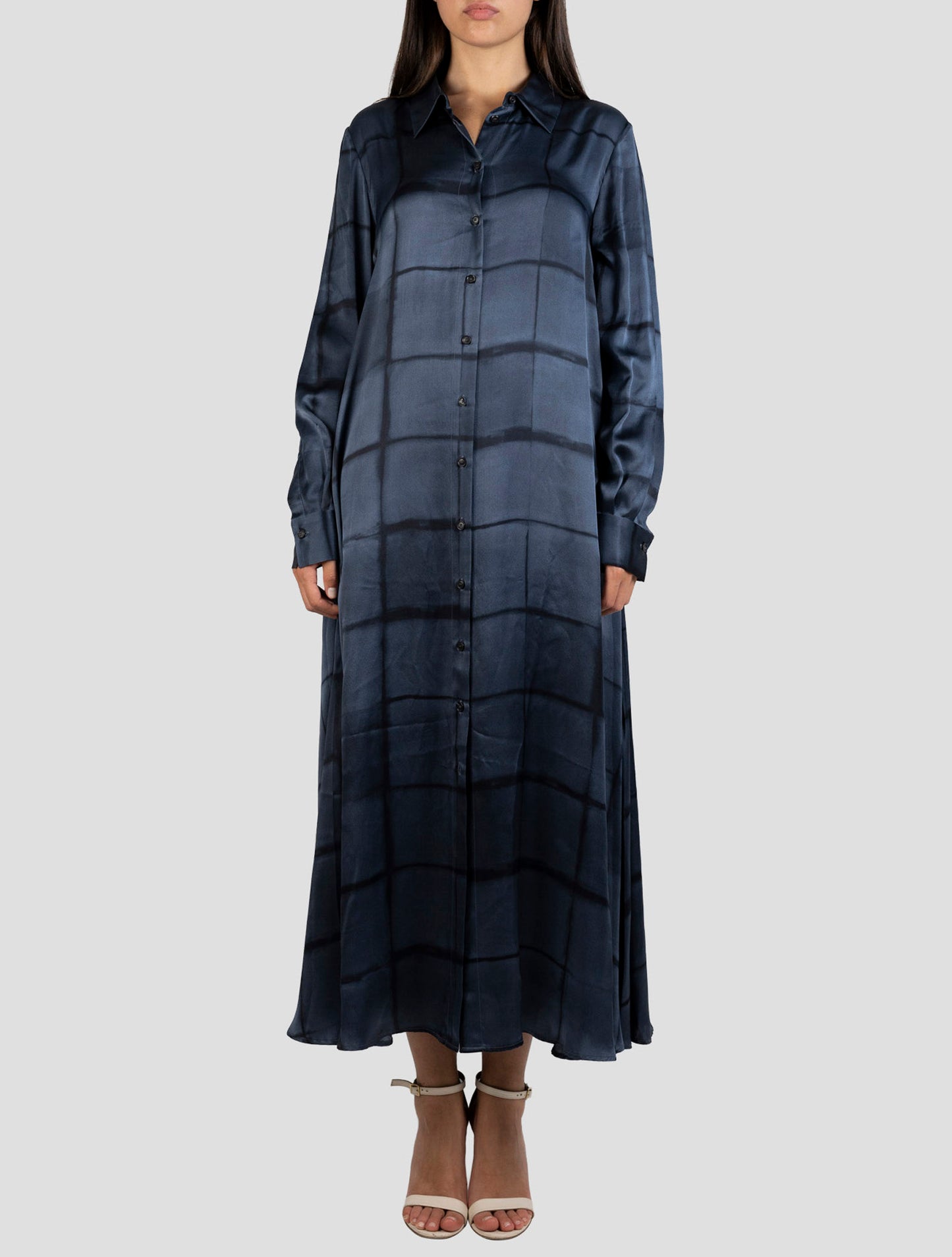 Kiton Blue Silk Dress