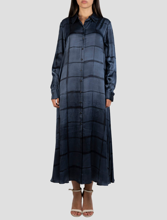 Kiton Blue Silk Dress