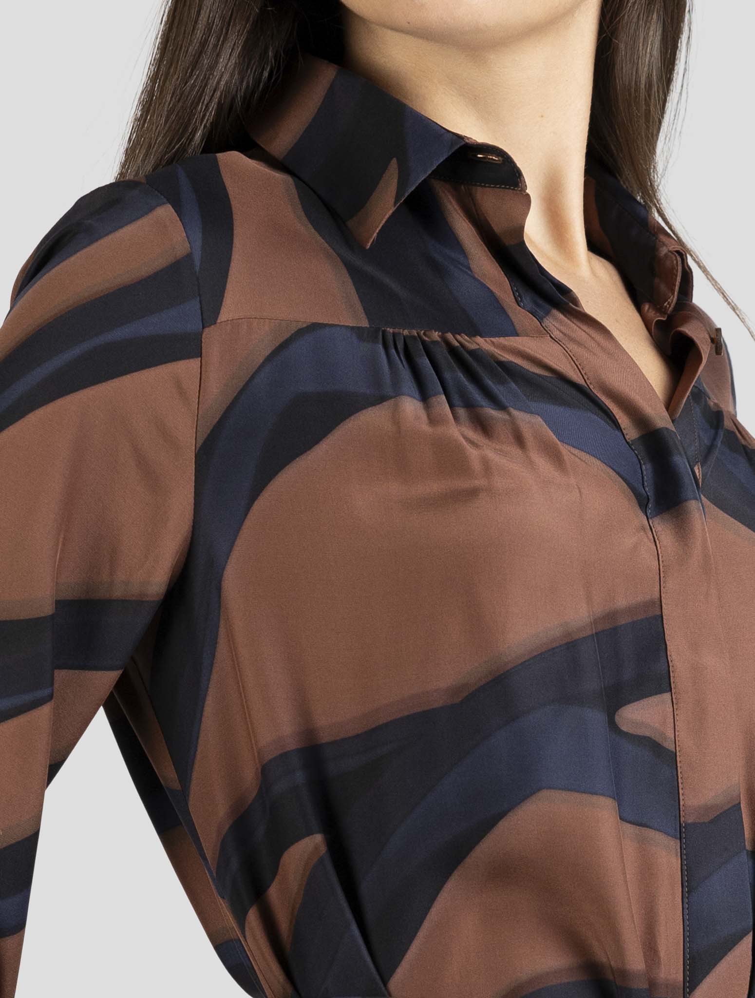 Kiton Multicolor Silk Dress