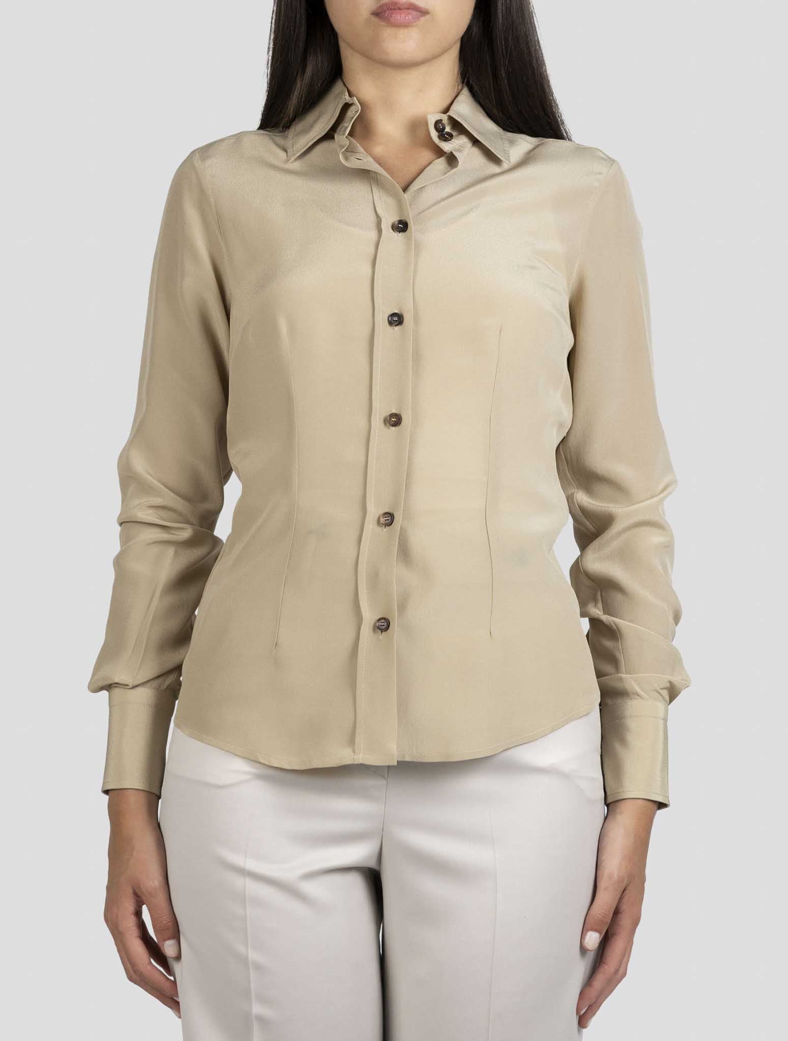 Kiton Beige Silk Shirt
