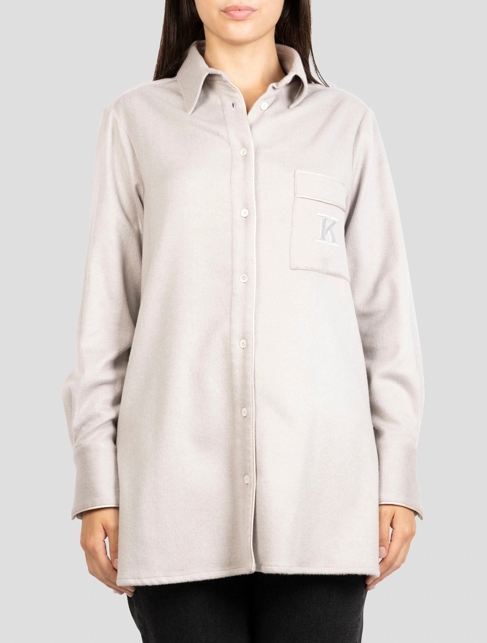 Kiton Beige Cashmere Ea Shirt