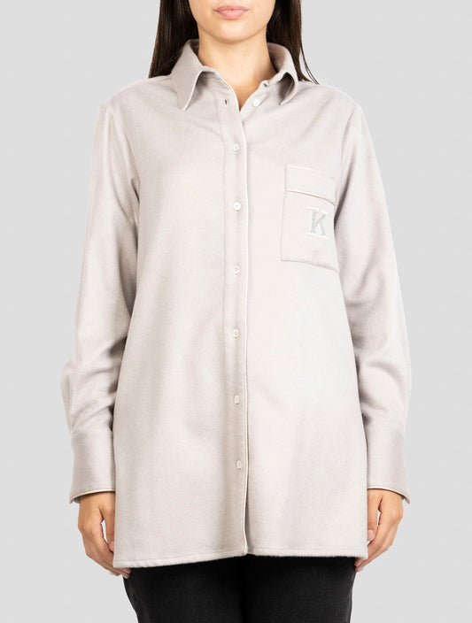 Kiton Beige Cashmere Ea Shirt