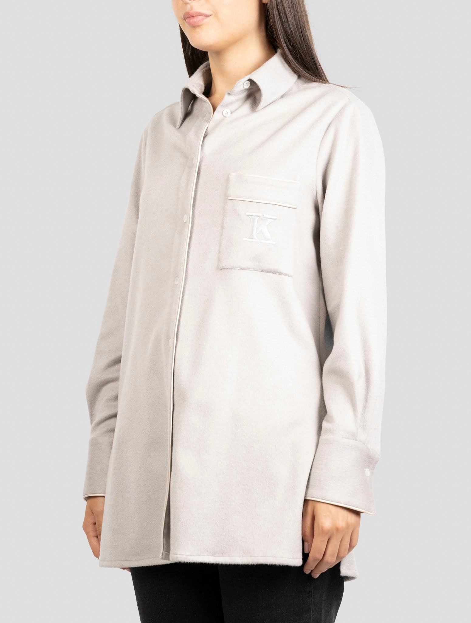 Kiton Beige Cashmere Ea Shirt