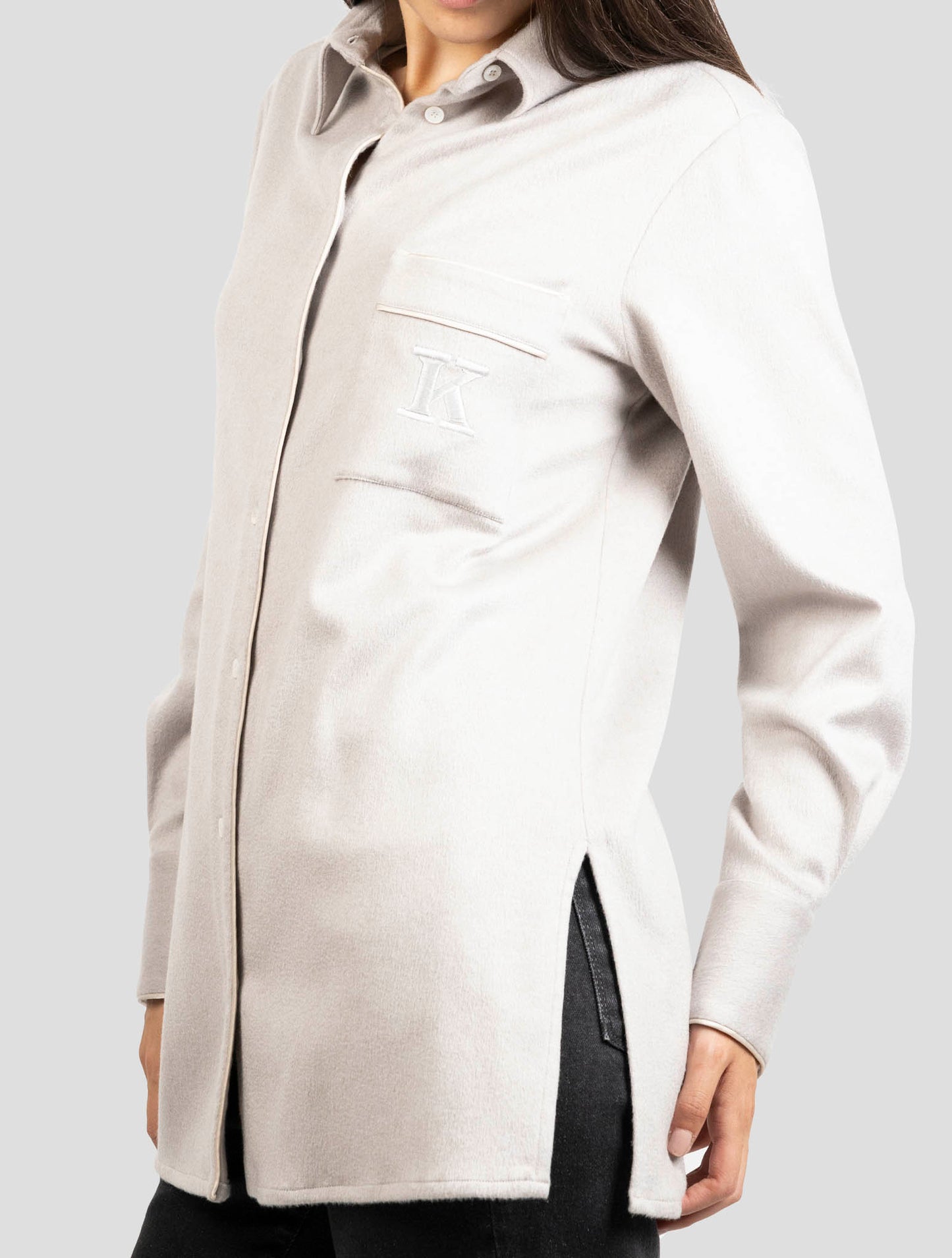 Kiton Beige Cashmere Ea Shirt