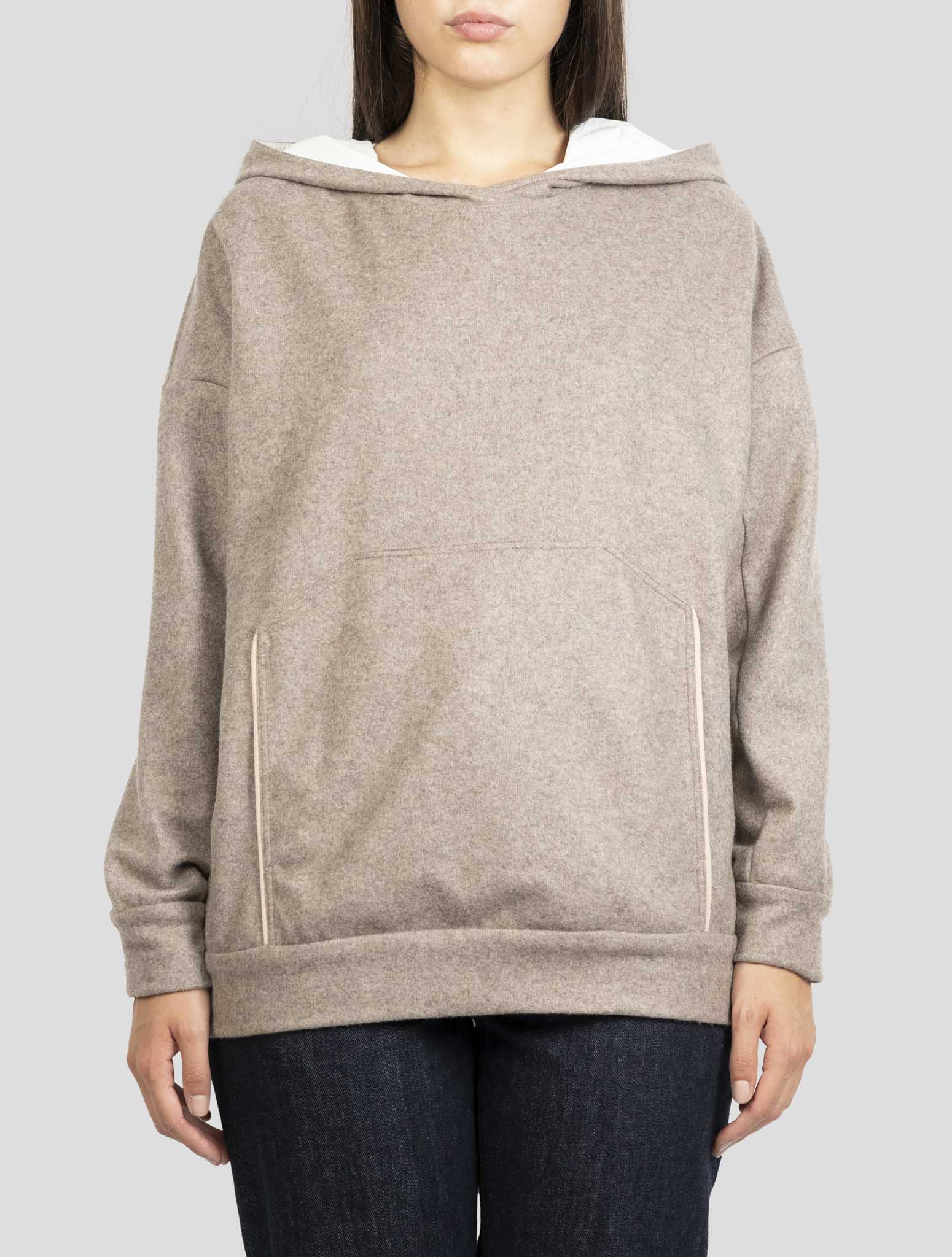 Kiton Brown Cashmere Sweater Hoodie