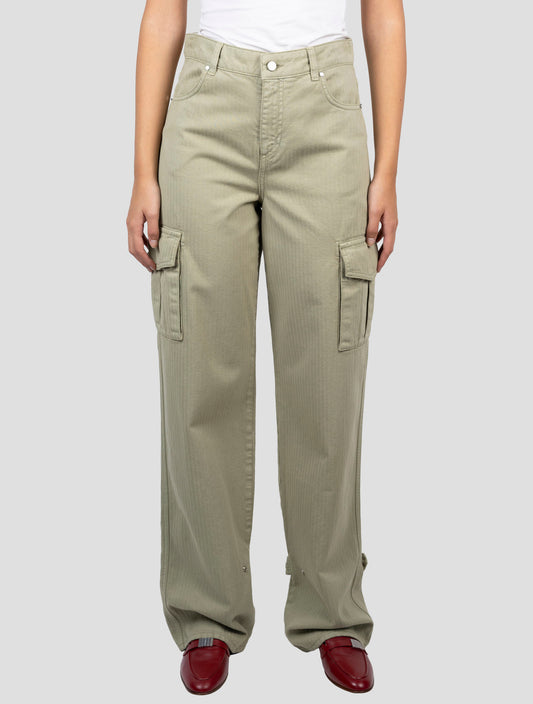Kiton Green Cotton Cargo Jeans